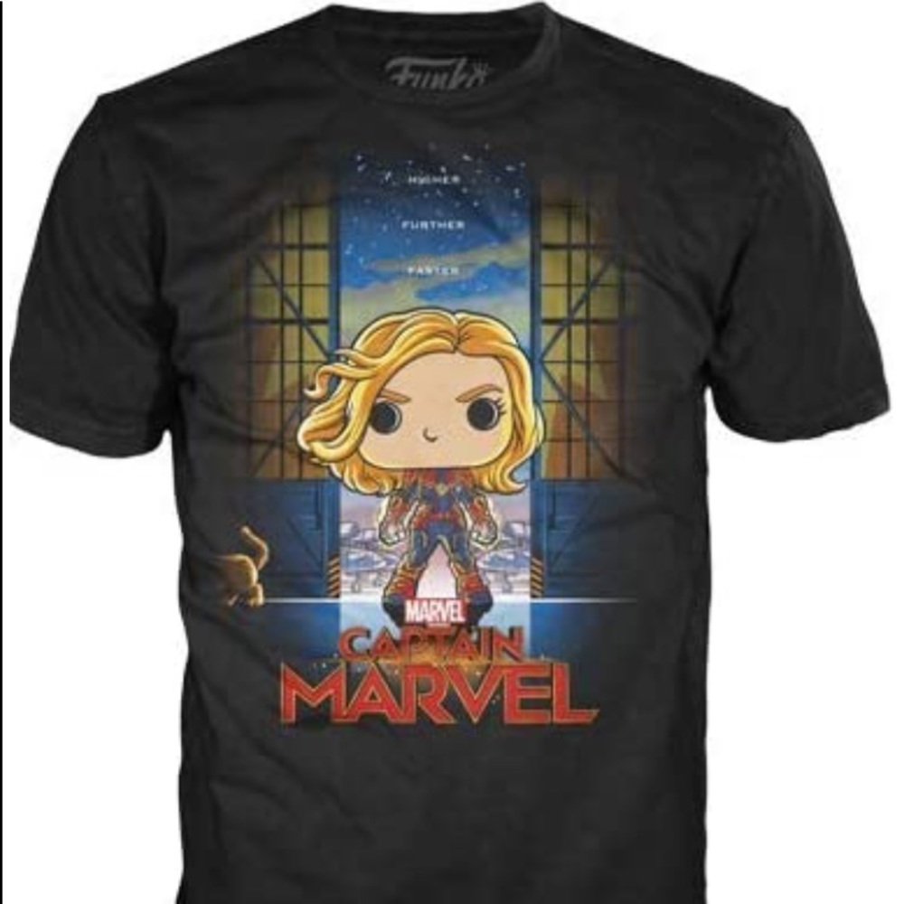 Captain Marvel Tee Shirt.